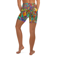 Load image into Gallery viewer, Rainbows Yoga Shorts