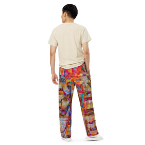 Free All-over print unisex wide-leg pants