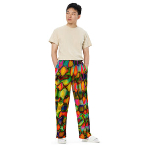 Abacus All-over print unisex wide-leg pants