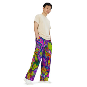 Weed All-over print unisex wide-leg pants